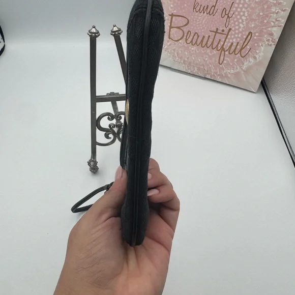 Coach (Y2K) Black Signature C Print Wristlet - Picture 6 of 7